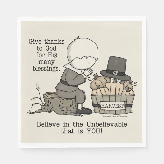 Give Thanks Napkin (Front)