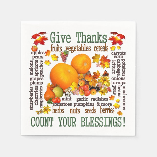 Give Thanks! Napkin (Front)
