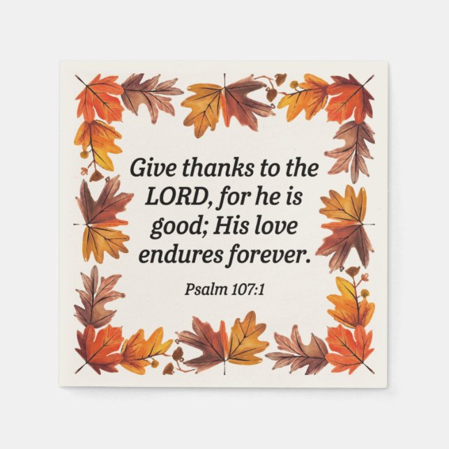 Give Thanks Napkin (Front)