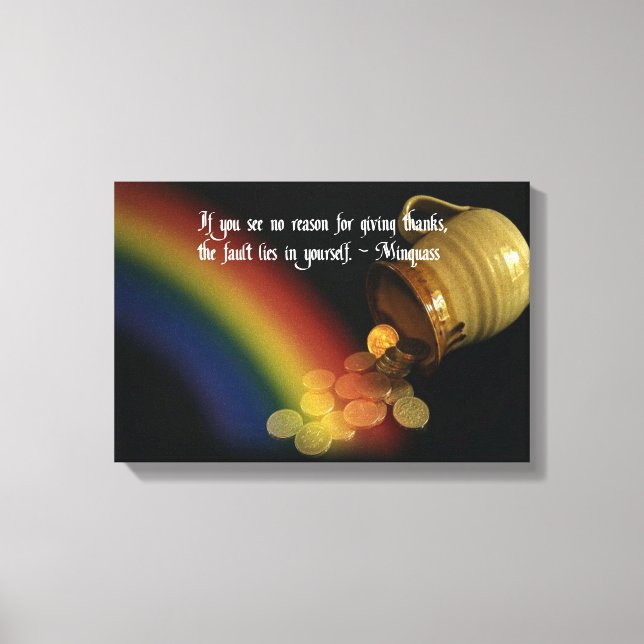 Give Thanks Native American Indian quote Canvas Print (Front)