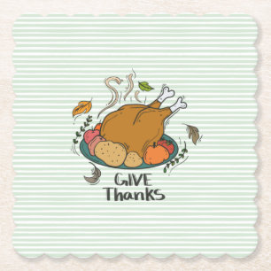 Give Thanks Paper Coaster
