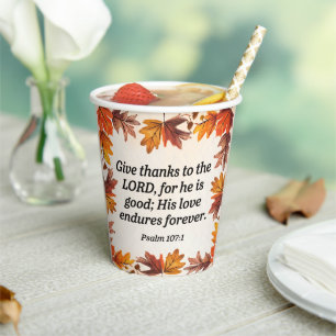 Give thanks paper cups