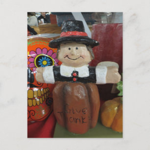 Give Thanks Pilgrim Postcard