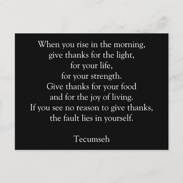 Give Thanks - Postcard (Front)