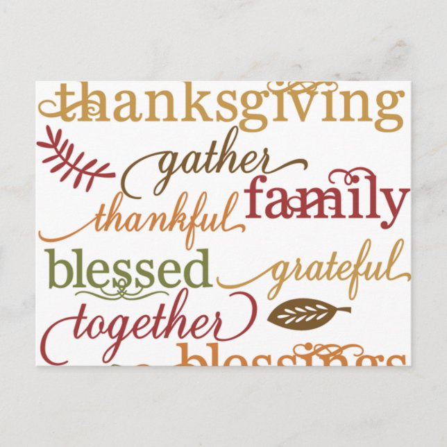 Give Thanks Postcards (Front)