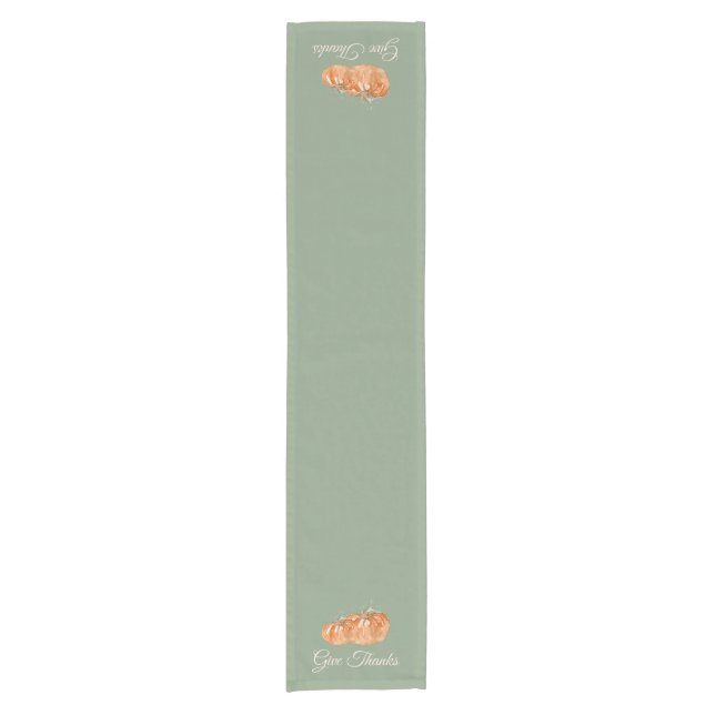 Give Thanks Pumpkin Short Table Runner (Front)