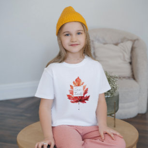 Give Thanks Red Fall Leaf Thanksgiving T-Shirt