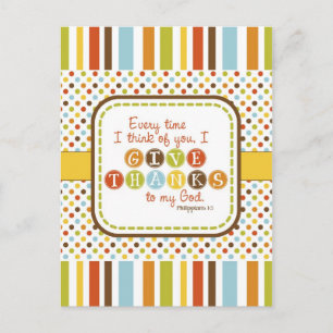 GIVE THANKS Scripture Verse Postcard