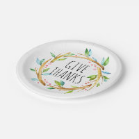 Give Thanks Text Cute Thanksgiving Wreath
