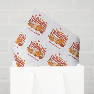 Give Thanks THANKFUL Christian Thanksgiving  Tissue Paper