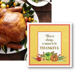 Give Thanks! Thanksgiving Autumn colors Napkins