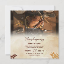 Give Thanks, Thanksgiving dinner party Printable