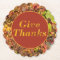 Give Thanks Thanksgiving Floral Leaves
