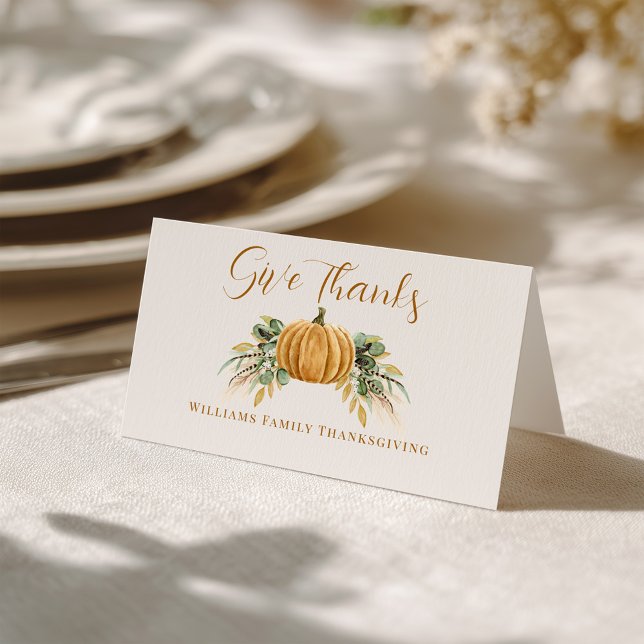  Give Thanks Thanksgiving Gratitude Place Card (Creator Uploaded)