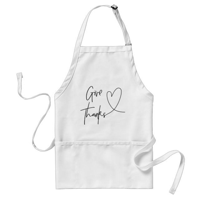 Give Thanks Thanksgiving Hostess Apron (Front)