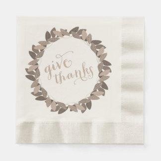 Give Thanks | Thanksgiving Paper Napkins