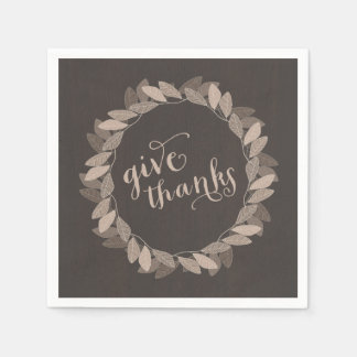 Give Thanks | Thanksgiving Paper Napkins