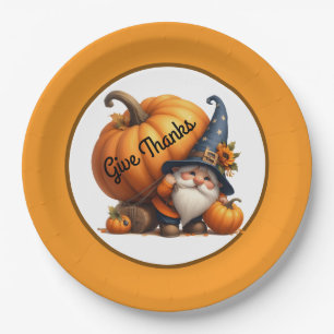 Give Thanks Thanksgiving Paper Plate
