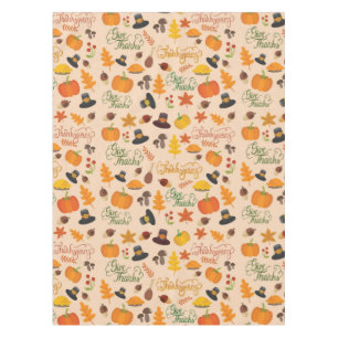 Give Thanks Thanksgiving Pattern Tablecloth