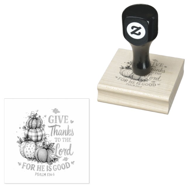 Give Thanks To...  Rubber Stamp (Stamped)