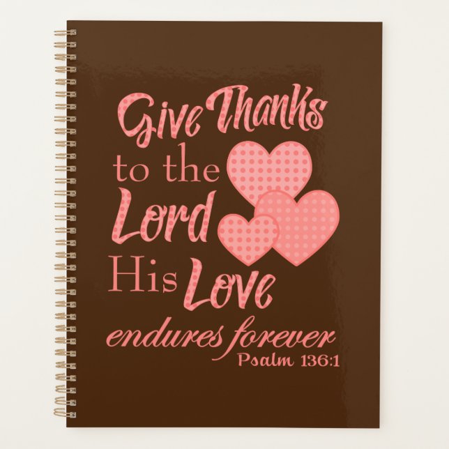 Give Thanks to the Lord Christian Planner (Front)