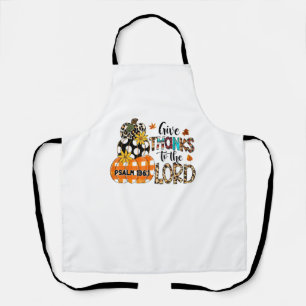 GIVE-THANKS TO THE LORD Christian Thanksgiving Hol Apron