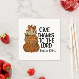 Give Thanks to the Lord Fall  Napkin