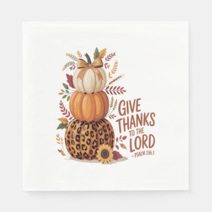 Give Thanks to the Lord,fall Pumpkin Napkin