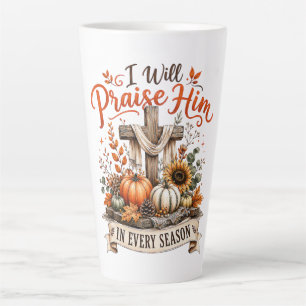 Give Thanks to the Lord Jesus is My Refuge Latte Mug