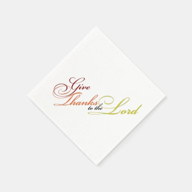 Give thanks to the Lord Napkin (Corner)