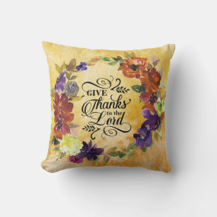 Give Thanks to the Lord, Thanksgiving Cushion