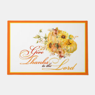 Give thanks to the Lord Thanksgiving Doormat