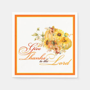 Give thanks to the Lord  Thanksgiving Napkin
