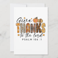 Give Thanks To The Lord Thanksgiving Turkey