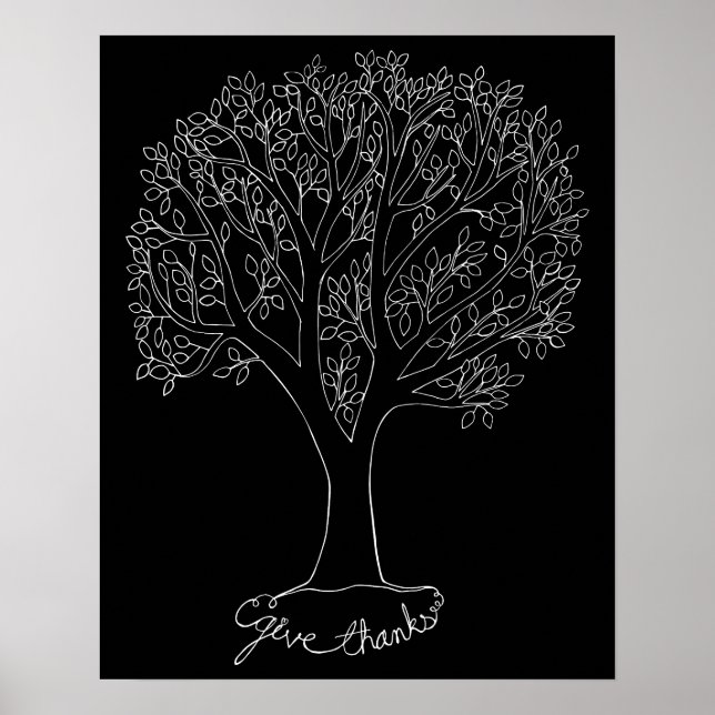 Give Thanks Tree Poster (Front)