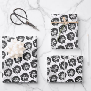 Give Thanks Turkey Thanksgiving Vintage Wrapping Paper Sheet