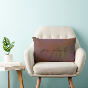 Give Thanks Typography Lumbar Cushion