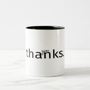 Give Thanks Typography   Mug