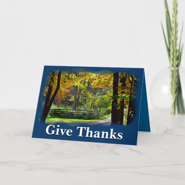 Give thanks unto the Lord 1 Chronicles 16:8 Thank You Card (Front)