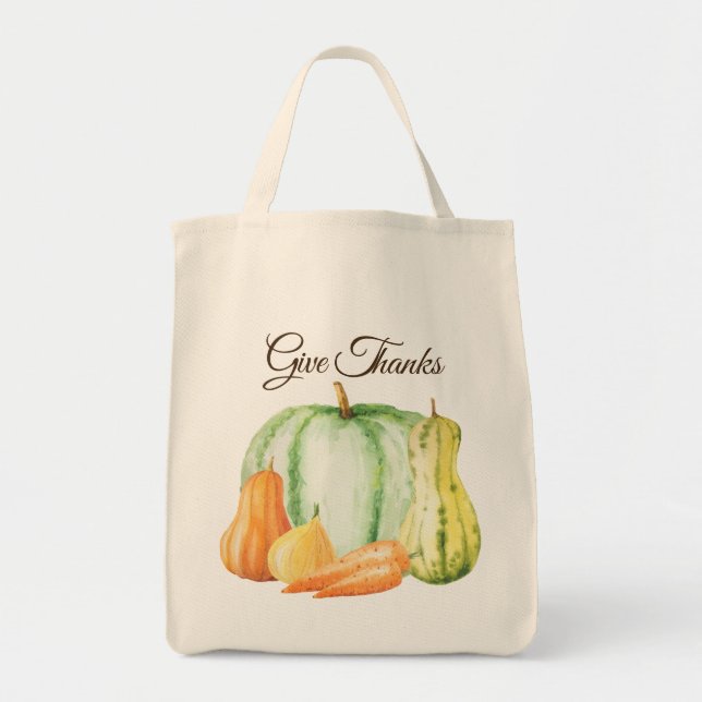 Give Thanks-Vegetable Still Life Tote Bag (Front)