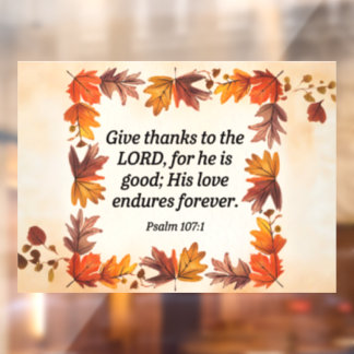 Give Thanks Window Cling
