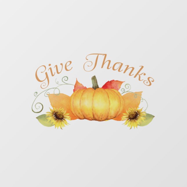 Give Thanks Window Cling (Sheet)