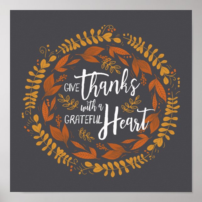 Give Thanks with a Grateful Heart Art Print (Front)