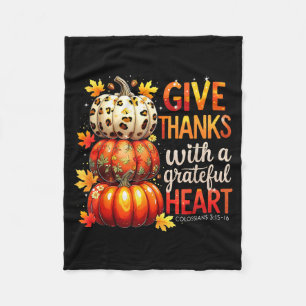 Give Thanks With A Grateful Heart Bible Verse Pump Fleece Blanket