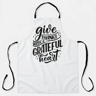 Give Thanks With Gratefull Hearts Apron