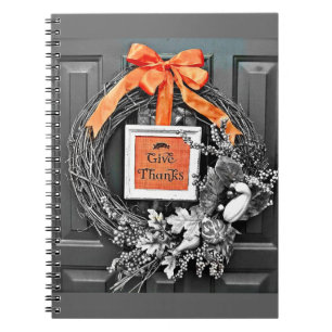 Give Thanks Wreath Notebook