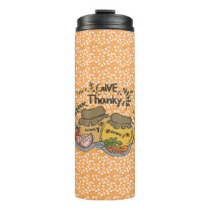"Give Thanky'" Turkey and Harvest Thermal Tumbler