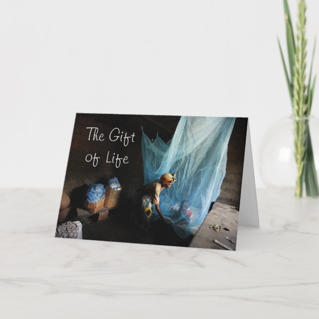 Give the Gift of Life, Give a Bed ... - Customised Holiday Card (Front)