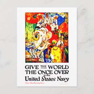 Give The World The Once Over Postcard