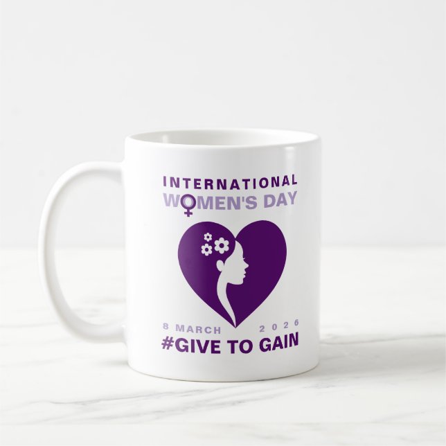 Give To Gain International Women's Day 2026 Coffee Mug (Left)
